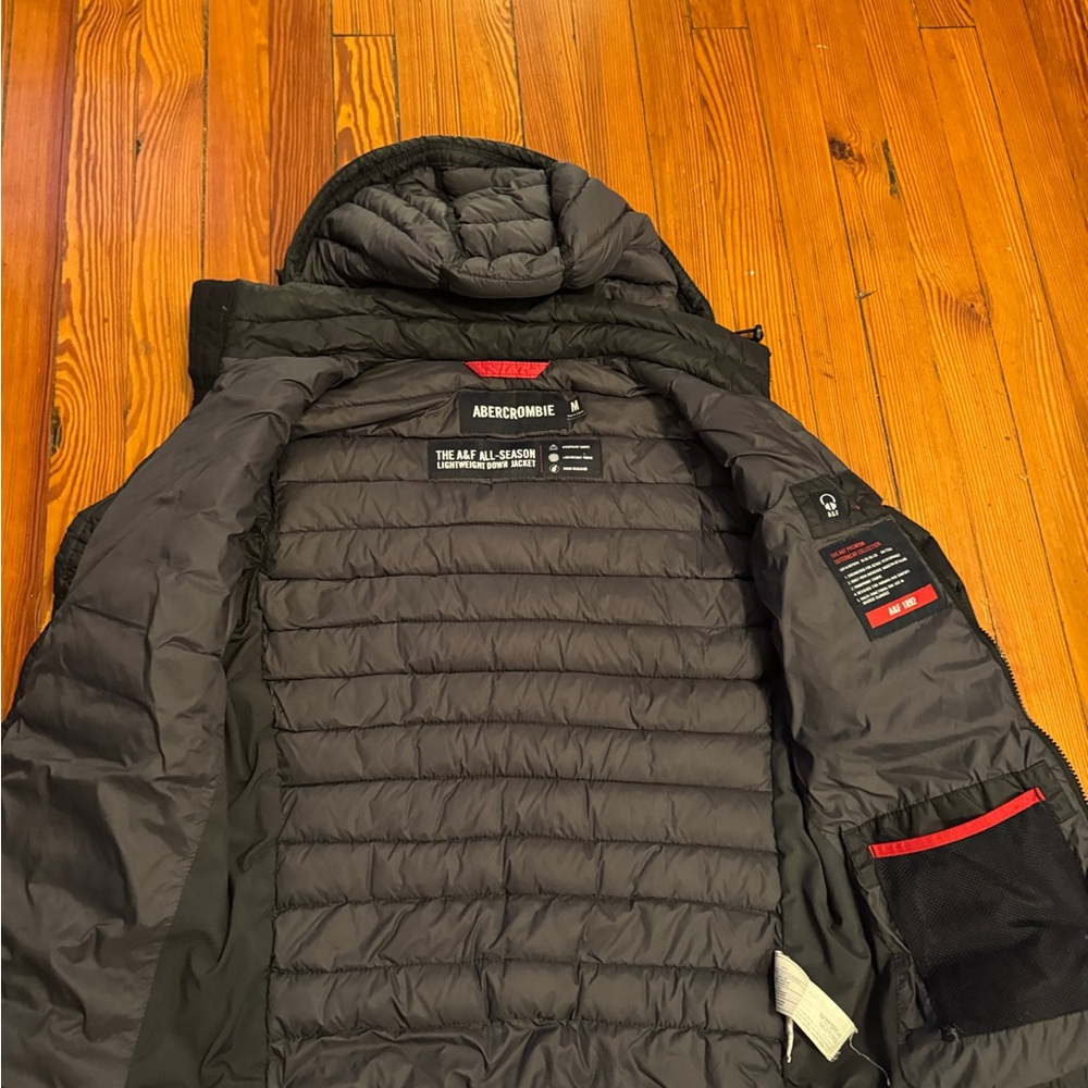 Abercrombie & Fitch Dark Gray Puffer Jacket for Men - Picture 3 of 4